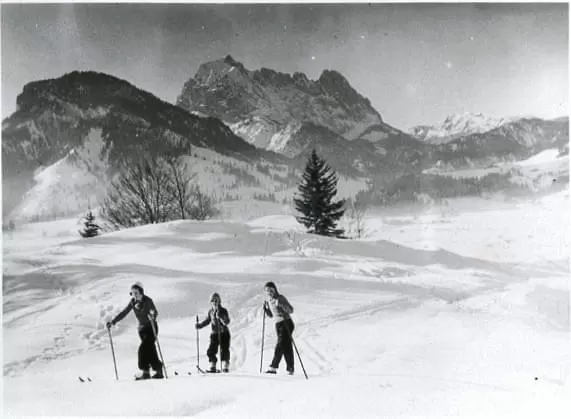 Skifahren in Kirchdorf 1934